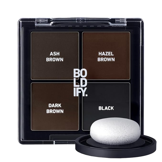 BOLDIFY Hairline Powder Color Sample Kit - Root Touch Up Hair Color for Gray Coverage - Bald Spot Concealing Hair Powder for Women & Men - 24-Hour Stain-Proof - Dark Browns + Black