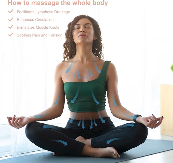 Stainless Steel Gua Sha Tool & Acupuncture Pen- Deep Tissue Massage & Pain Relief Therapy with Trigger Point - Full Body Self-Massage Acupressure Bar for Relaxation (JGS-3)