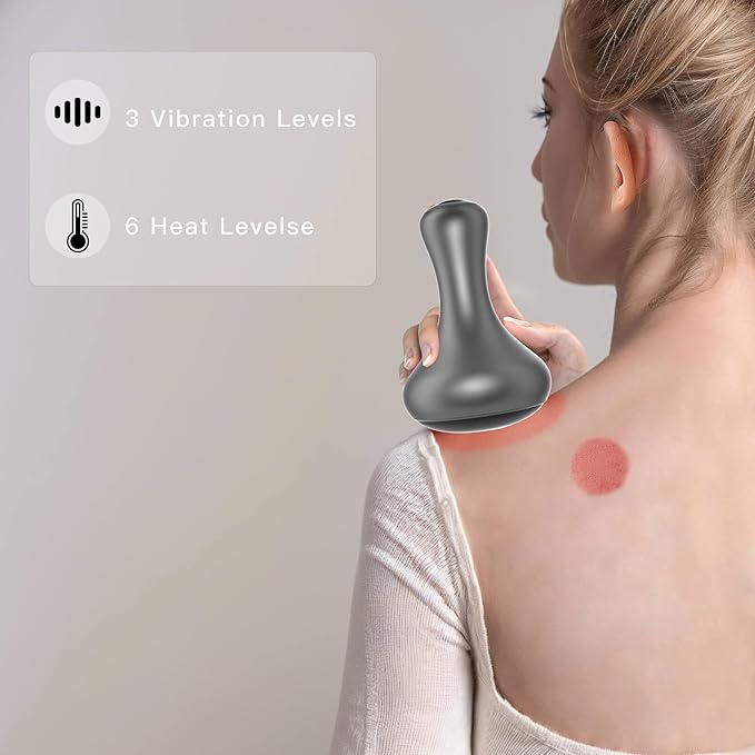 Hot Stones for Massage, Hot Stones Muscle Massage with Warmer, Wireless Natural Bian Stone Electric Gua Sha for Home Spa