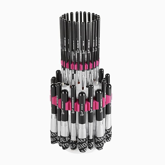 Sigma Beauty Dry’n Shape Tower – Makeup Brush Drying Rack for Storing and Cleaning Face & Eye Makeup Brushes, Helps Dry and Restore Brush Head Shape (1 Unit, Holds Up to 44 Brushes)