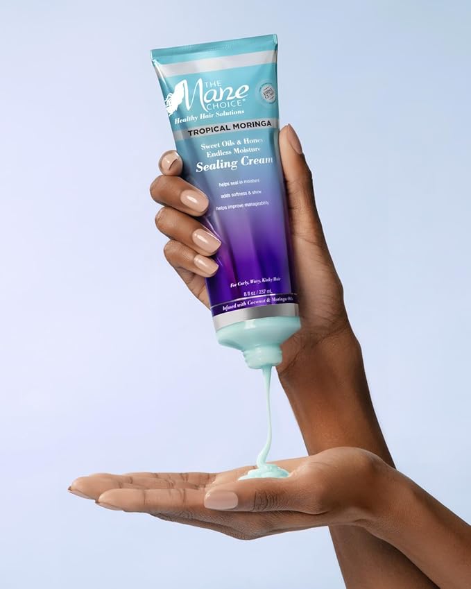 THE MANE CHOICE - Tropical Moringa Sweet Oil & Honey Endless Moisture Sealing Cream, 8 Ounce