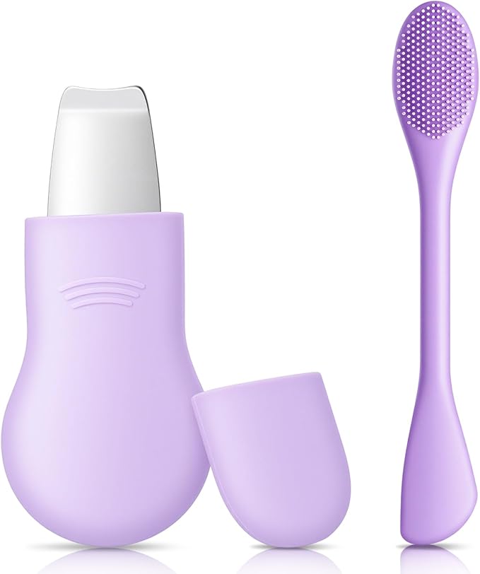 Face Scrubber Pore Cleaning Brush Face Mask Applicator Skin Care Tool for Men Women Deep Cleansing(Purple)