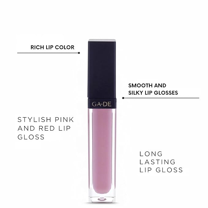 GA-DE Crystal Lights Lip Gloss, 829 - Enriched with Light-Reflecting Crystal Pearls - Smooth Silky, Rich Color - Moisturizes and Adds Shine - 0.2 oz