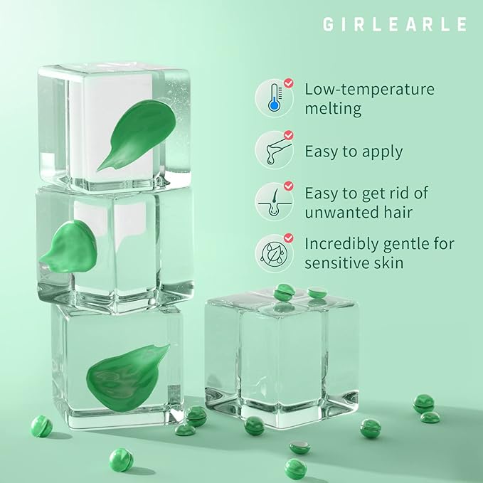 Wax Beads (1lb) for Hair Removal - Aloe Vera Formula, Perfect for Sensitive Skin, Eyebrow, Brazilian Bikini, Legs, Facial and Full Body Waxing at Home