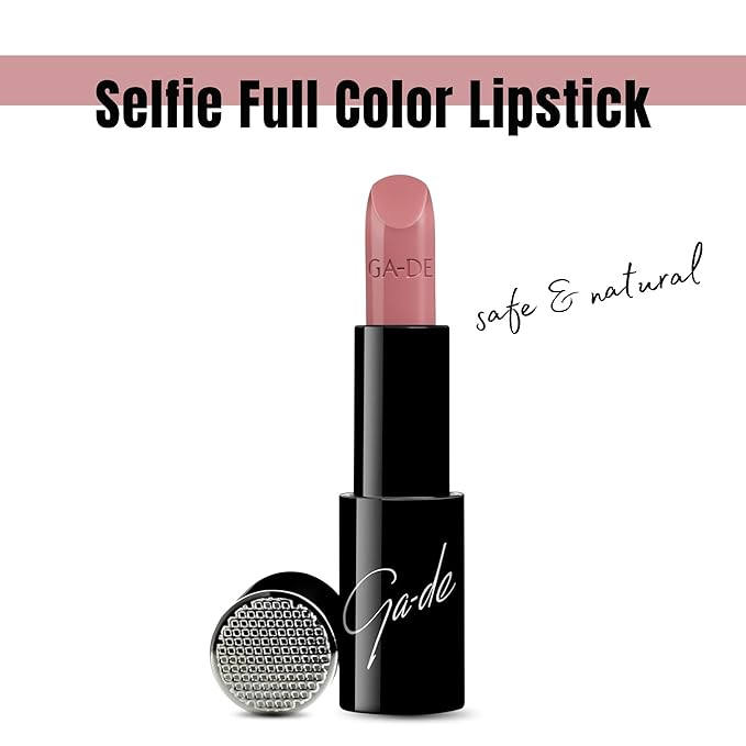 GA-DE Selfie Full Color Lipstick, 871 - Long Lasting High Pigment Lipstick with Argan Oil - Creamy Radiant Shine and Hydrating Benefits - 0.14 oz
