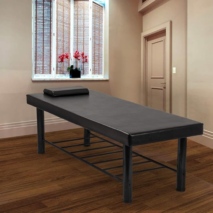 BestMassage Massage Table Stationary Massage Bed 75" Long*30" Wide Spa Bed Heavy Duty Stationary Physical Therapy Bed with 4 inch-Thick Memory Foam for Medical Recovery Professional Massage