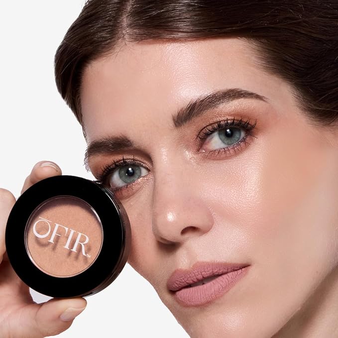OFIR Elation Powder Blush – Buildable & Highly-Pigmented, Line-Blurring Formula for a Smooth Finish Long-lasting, Lightweight Blush Powder 0.13 oz (Longan Berry - Bronzed Nude Shade)
