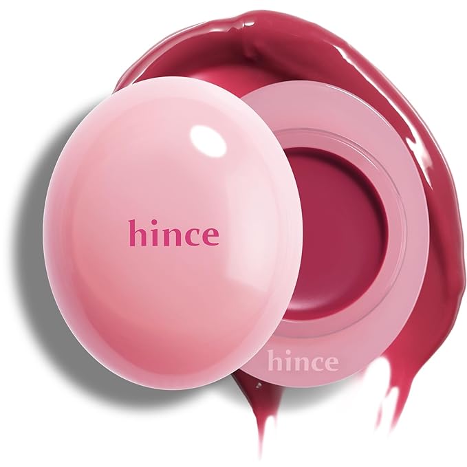 HINCE Raw Glow Dewy Ball - Tinted Lip Balm, Jelly Gloss Glow, Shine and Hydration, Lip & Blush Multiuse, Vegan, 0.12 oz. (13 colors) (PLUMMY)