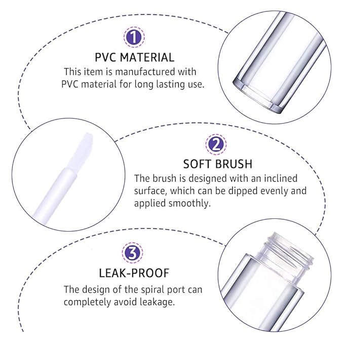 AMORIX 72 Pack 5ml Lip Gloss Tubes with Wand 5ml Empty Rhinestone Lip Gloss Containers Cute Lipgloss Bottles Lip Gloss Supplies Kit + Labels for DIY Lip Gloss Base