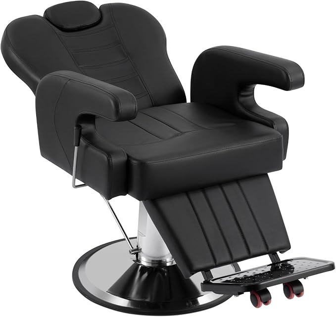 Salon Chair for Hair Stylist, 360 Degree Rotating Barber Chair Heavy Duty Hydraulic Pump Barber Chair, Spa Beauty Equipment for Hair Stylists, Tattoo Artists, Cosmetologists