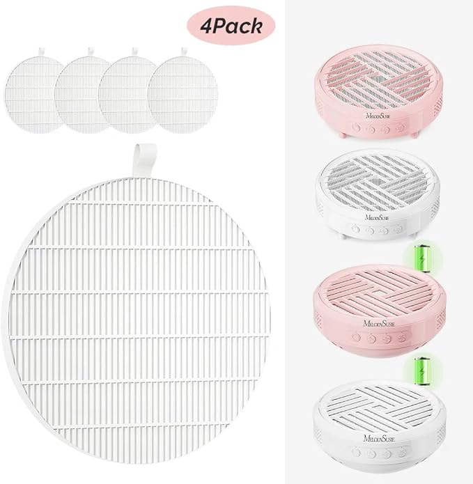 MelodySusie SProR Nail Dust Collector Replacement Filter,4 Pack Reusable Dust Filter for MelodySusie SProR Nail Dust Vacuum Fan Collector Extractor Electric Dust Suction Machine