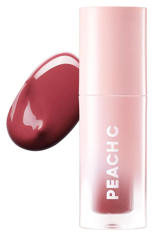 Peach C Jelly Beam Tint - Long Lasting Korean Lip Tint Stain Plumping Jelly Lip Gloss - Lightweight, Moisturizing & Buildable Lip Makeup Jelly Tint Blush with Vitamin E (Heart Feel, 0.07 oz)
