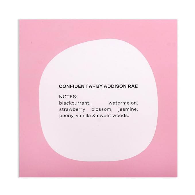 Addison Rae Fragrance Confident - Luxury Perfume for Women -Fruity Floral Scent - Eau De Parfum -Notes of Vanilla, Strawberry, Jasmine -Long Lasting Vegan Travel Cologne- Gift for Her- 1 oz EDP Spray