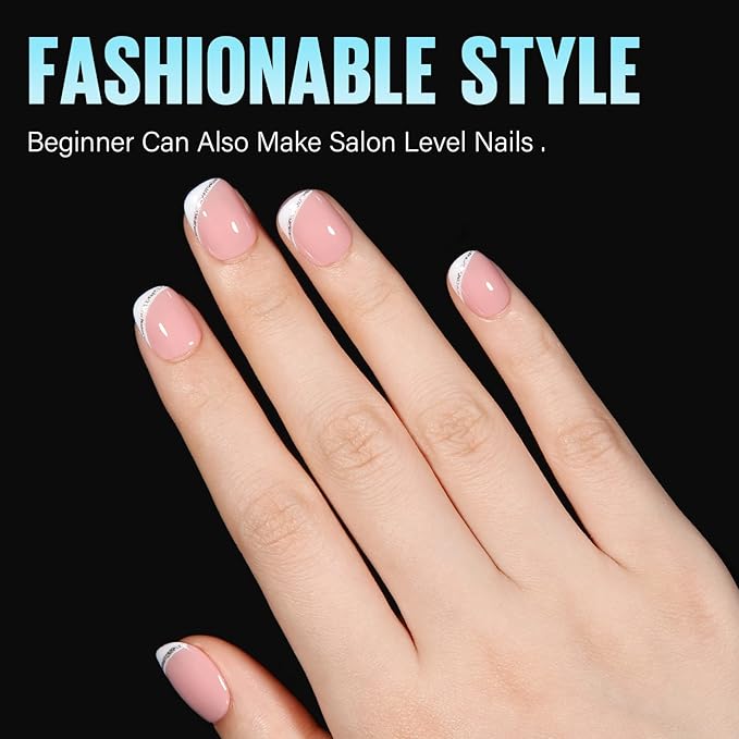 TOMICCA Extra Short Oval Nail Tips, Acrylic Double Sided Matte Fake Nails for Extension,240Pcs 15 Sizes Press On Nail Tips for Home DIY Art Women Girls