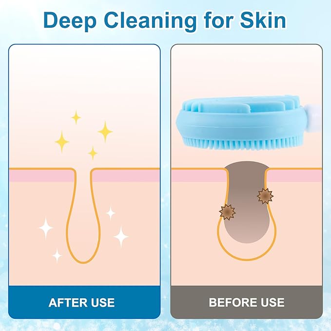 Silicone Face Exfoliator Scrubber, Face Mask Brush Applicator, Facial Cleansing Brush for Blackhead Skin Care, Makeup, Mud, Body Lotion, DIY Mask for Women -Blue, 1pcs