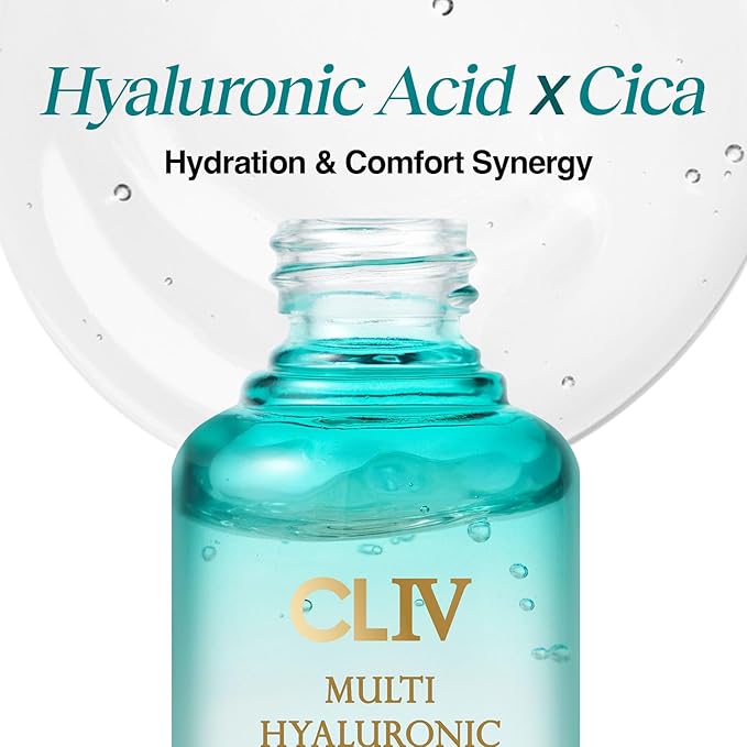 CLIV Multi Hyaluronic Hydrating Ampoule 30ml / 1.01 fl oz – Korean Skincare Nourishing Serum with 85% Hyaluronic Acid, 8-Layer Hydration Technology, Ceramides & Panthenol for Deep Moisture Care