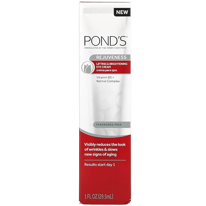 Pond's Rejuveness, Lifting & Brightening Eye Cream, Fragrance Free, 1 fl oz (29.5 ml)