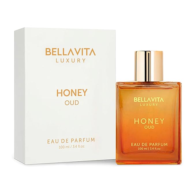 BellaVita Luxury Honey Oud Eau de Parfum (3.4 fl. oz.) | Patchouli, Vanilla, Bergamot, Floral & Spicy + Made with Clean & Vegan Essentials Oils + Cruelty Free | Long-Lasting Unisex Fragrance