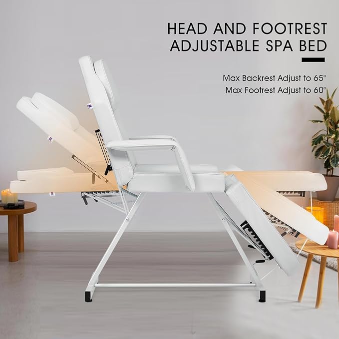 Artist hand Facial Bed Lash Bed for Eyelash Extensions (White 3)