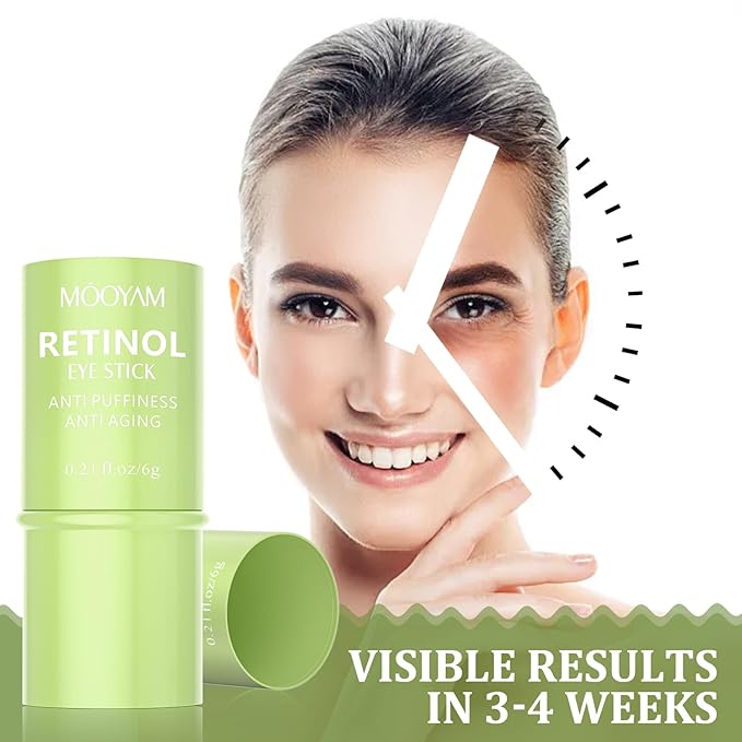 Retinol Eye Cream Brightening Eye Stick Anti-aging Eye Cream for Dark Circles and Puffiness Dark Circles Under Eye Treatment Under Eye Cream Puffy Eyes Treatment Firm Eye Bags Treatment for Men Women