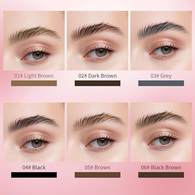 Eyebrow Pen, Waterproof Microblading Eyebrow Pencil, Eye Brown Makeup Pen with a Micro-Fork Tip for Women to Effortlessly Create Hair Like Natural Brows Light Brown