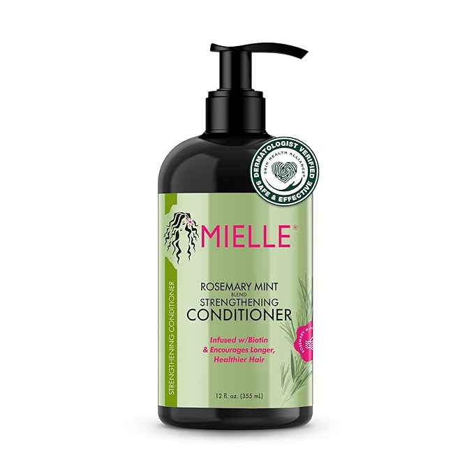 Mielle Organics Rosemary Mint Strengthening Conditioner with Biotin, 12 Ounce