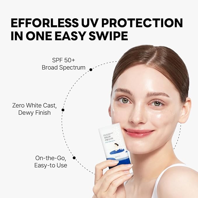 ROUND LAB Birch Juice Moisturizing Glow Eye Balm Stick + Birch Juice Moisturizing UVLock Sun Stick, Hydrating Multi Balm for Dark Circles, Korean sunscreen, No White Cast