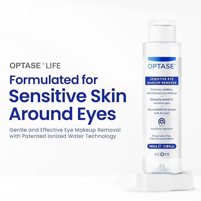 Optase Life Sensitive Eye Makeup Remover – Gentle & Effective for All Skin Types - Breakthrough Innovation vs Traditional Micellar Water - 100ml