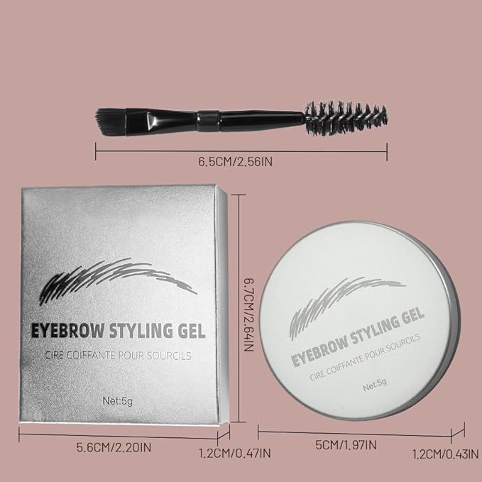 Brow Kit, Eyebrow Pomade,Eye Brow Contour Palette with Double-ended Eyebrow Brush, Full Defined Natural Brows, Long-Lasting Waterproof,03