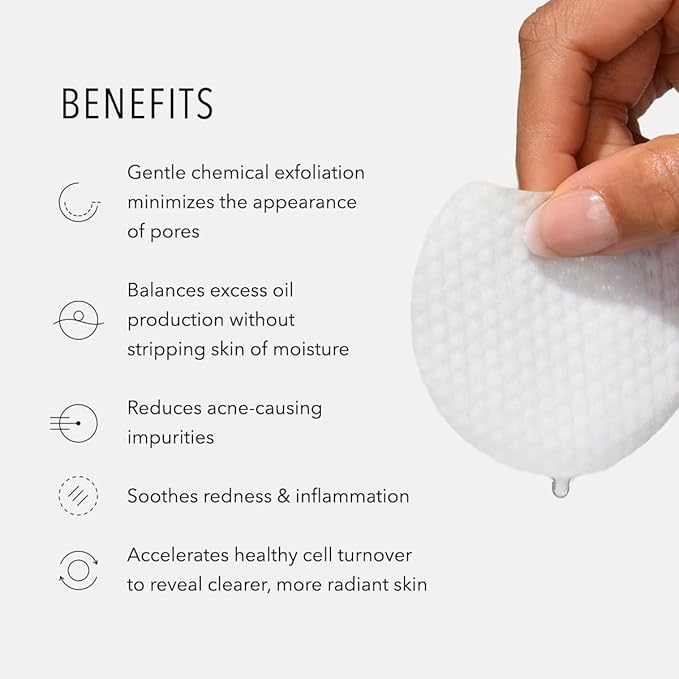 HydroPeptide Clarifying Toner Pads with Peptides for Balance & Control, (60 Pads)