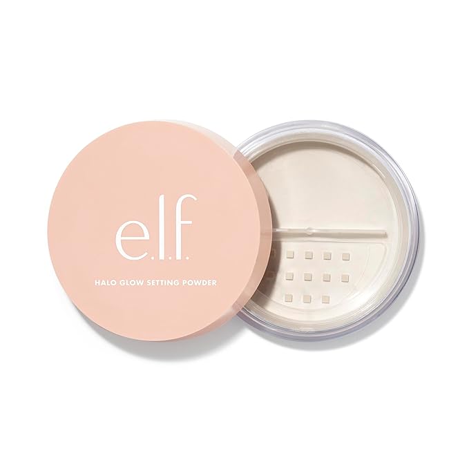 e.l.f. Halo Glow Soft Focus Setting Powder, Silky Setting Powder For Creating Soft Glow Without Shine, Smooths Pores & Lines, Light