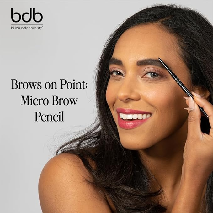 bdb Brows on Point Micro Brow Pencil - Precision Tip & Spoolie, Waterproof, Define Shape and Fill Brows, Taupe, 3-Pack