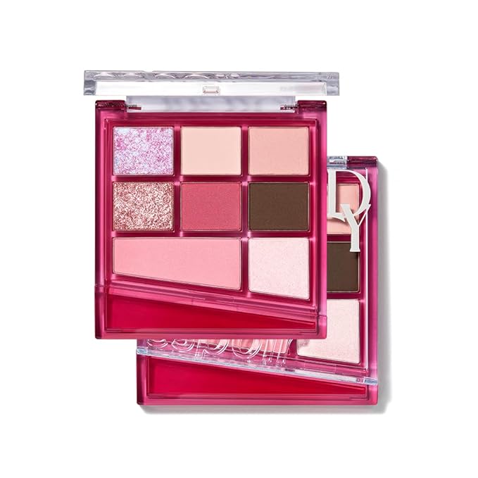 Espoir Real Eye Palette All New #5 Hushed Cherry 0.17 oz | Multi-Use Long-Lasting Blendable 8 Colors Natural Glitter Soft veil matte Makeup Eyeshadow Palette for Various Makeup Looks | Korean Makeup