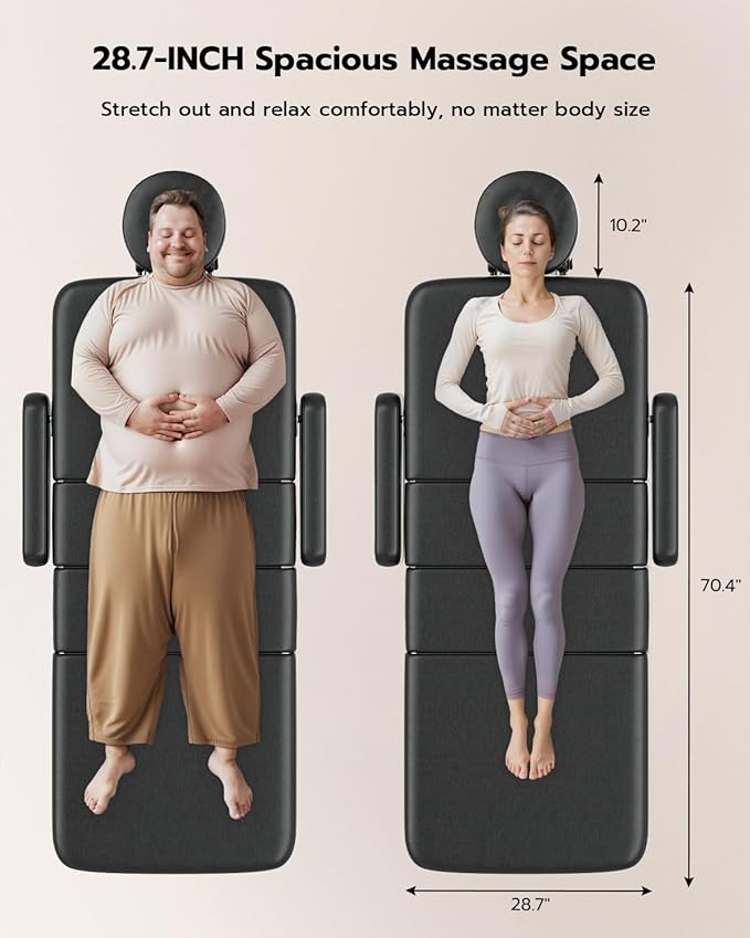 Paddie 3 Motor Fully Electric Lash Bed with Face Cradle & Foot Pedal, 550lbs Electric Lift Massage Table with Independent Leg Adjustment & Rolling Wheels, Dental/Exam/Treatment/Spa/Tattoo, Black