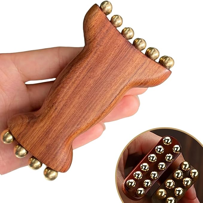 Sandalwood Facial Meridian Brush Facial Lifting Device Tool Wrinkle & Anti-Aging Face Massager & Jawline Shaper for Skincare Routine Facial Massage & Skin Care Gift Gua Sha Tool