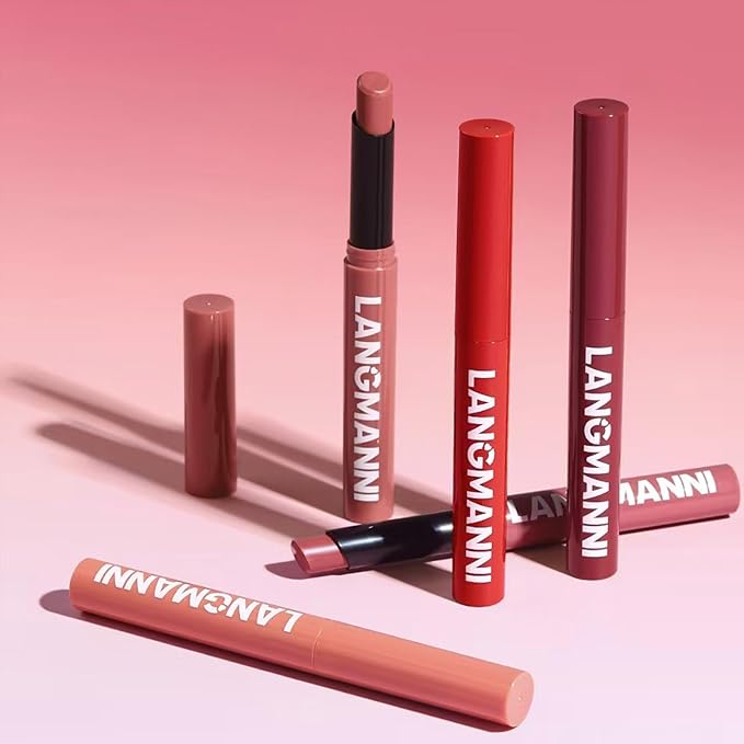 Matte Lipstick for Women Girls teen Lip Makeup Lipsticks Lip Liner Pencil Waterproof Long Lasting Hypoallergenic Highly Pigmented Quick Makeup Lightweight Portable Lip stick 11#