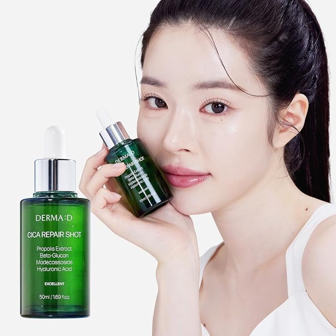 CICA Repair Ampoule (1.69 fl oz) - Calming & Hydrating Korean Face Serum with Hyaluronic Acid, Beta-Glucan, Propolis & Madecassoside. Lightweight K-Beauty Ampoule for Redness & Sensitive Skin