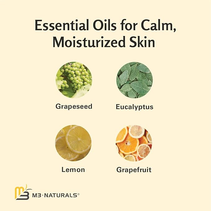 M3 Naturals Firming Body Massage Oil with Collagen & Stem Cell – Helps Smooth The Appearance of Cellulite & Improve Skin Texture – Refreshing Aromatherapy Body Oil for Legs & Full Body – 16 Fl Oz