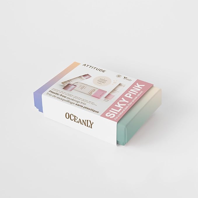 ATTITUDE Silky Pink Makeup Box Set, EWG Verified,