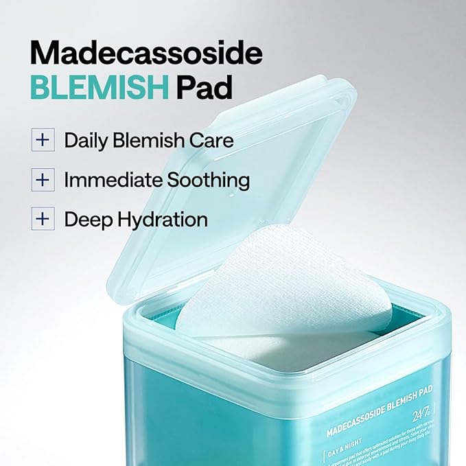 MEDIHEAL Toner Pads [Madecassoside] - Blemish Care Toner Pad with Centella Asiatica - Improves Uneven Skin Tone & Deep Hydration - Vegan Hypoallergenic Face Gauze (100 Count)