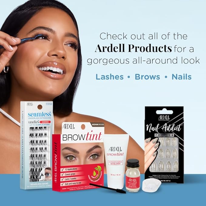 Ardell Seamless Extensions Refill Kit, Faux Mink, 32 Assorted Lengths, Customizable DIY Underlash Clusters for Natural Volume, Knotless Design