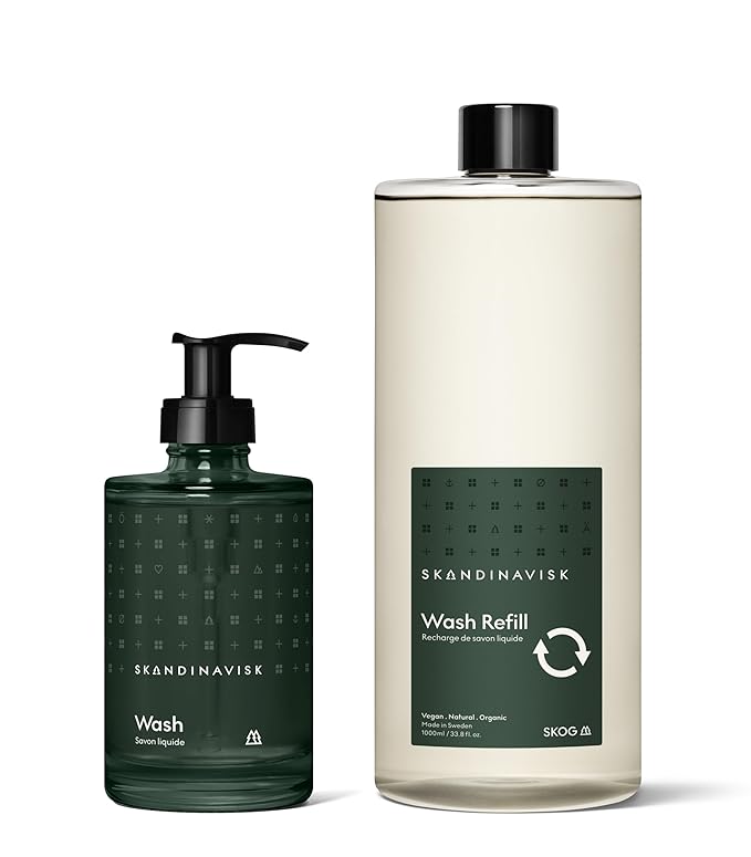 Skandinavisk SKOG ‘Forest’ Hand & Body Wash Refill, Scent Notes: Pine Needles and Fir Cones, Birch Sap and Woodland Lily of the Valley, 33.81 fl. oz.