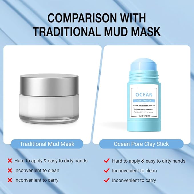 2Pcs Clay Mask For Face, Blackhead Remover For Face, Deep Pore Cleansing, Moisturizing, Skincare Facial Mask for Refining Pores and Controlling Oil (A04#2Pcs Strawberry+Blueberry)