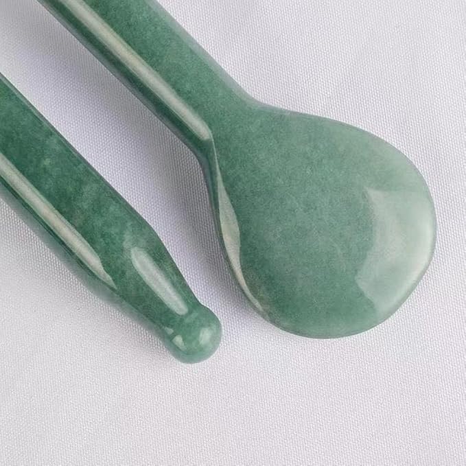 Jade Gua Sha Massage Tools Facial Tool Natural Green Gua Sha Anti Aging Facial Skin SPA for Rejuvenate Skin Anti-Wrinkle Anti Aging