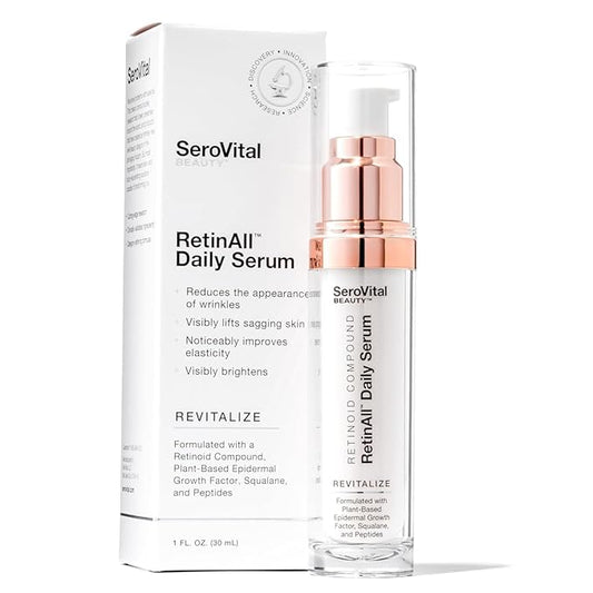 SeroVital Beauty RetinAll Daily Serum – Redefining Retinol – Retinoid Skin Serum – Anti Wrinkle Face Serum for Women, 1 oz