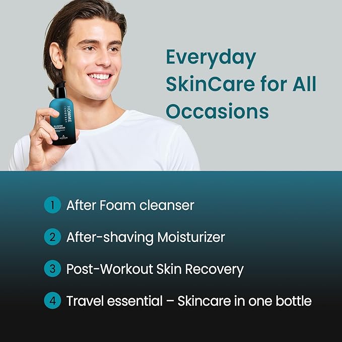 HOMME INNOFECT All-in-One Skincare Duo for Men | Foaming Face Wash & All-in-One Moisturizer (Toner + Serum + Aftershave Balm) | Korean Skin Care for Sensitive Skin | Gift for him