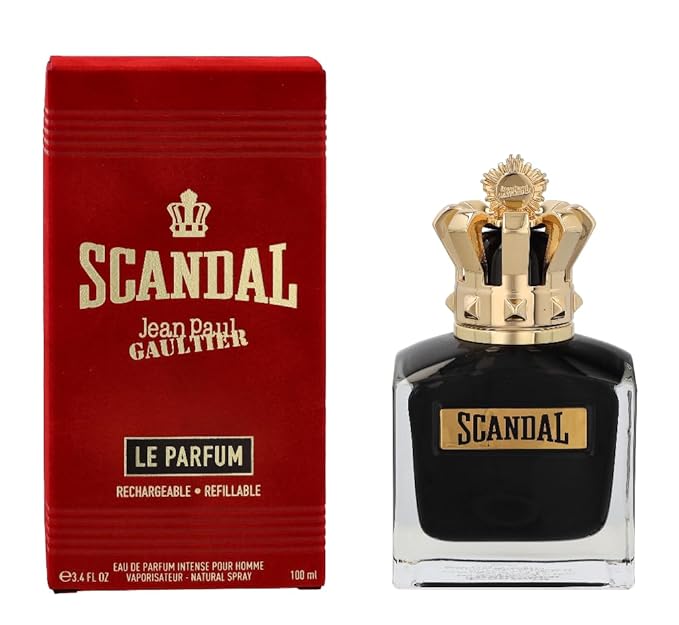 Jean Paul Gaultier Scandal Le Eau de Parfum Intense Refillable Spray for Men, 3.4 Ounce