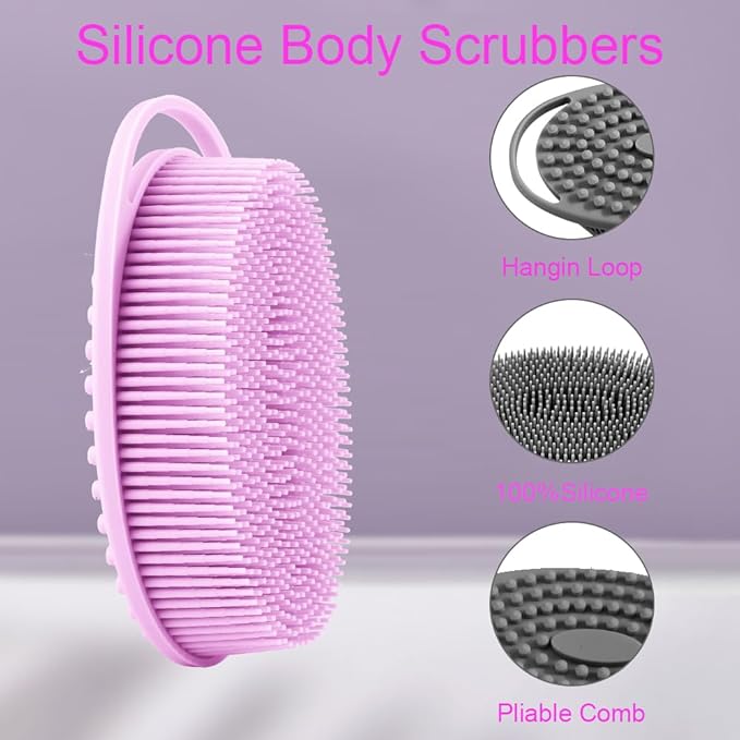 Soft silicone body shower??exfoliating silicone