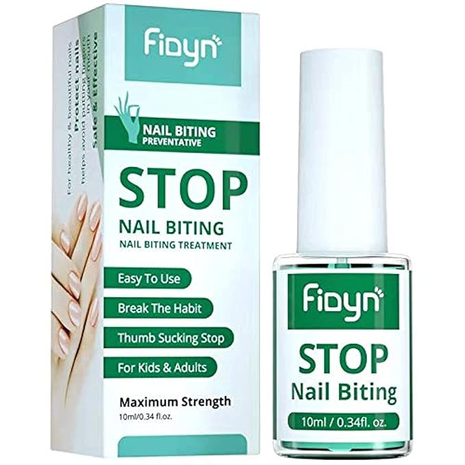 No Bite Nail Polish, Nail Biting Treatment with Bitter Polish to Help Quit Nail Biting For Life and Also Help Stop Thumb Sucking (10ml)