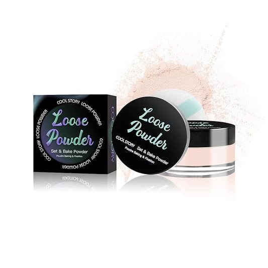 Loose Setting Powder, Bake Makeup Powder Full Coverage Matte Finish (Medium, 6g/O.21oz)